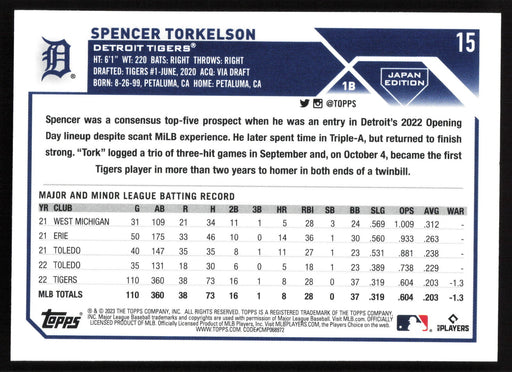 2023 Topps Japan Edition #15 Spencer Torkelson