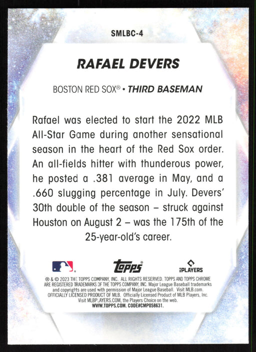 2023 Topps #SMLBC-4 Rafael Devers Stars of MLB Chrome