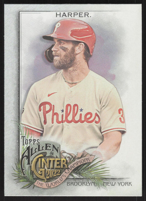 2022 Topps Allen & Ginter #16 Bryce Harper Silver Portrait