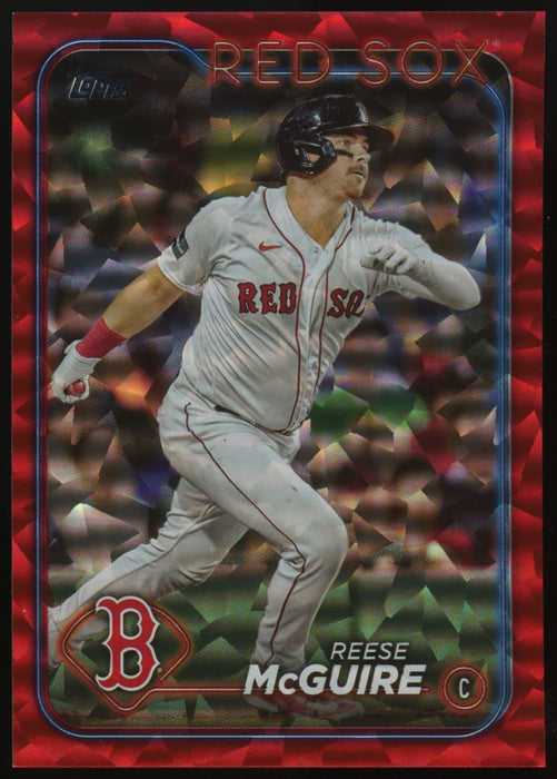 2024 Topps #474 Reese McGuire Red Crackle Foil #/199