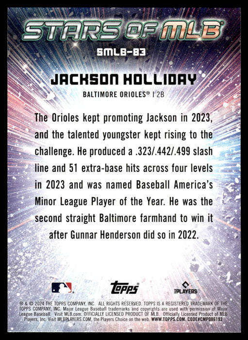 2024 Topps Update #SMLB-83 Jackson Holliday Stars of MLB