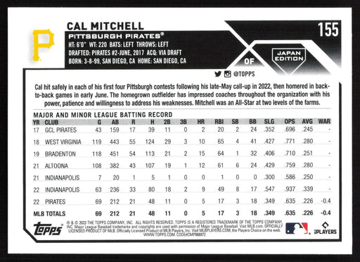 2023 Topps Japan Edition #155 Cal Mitchell