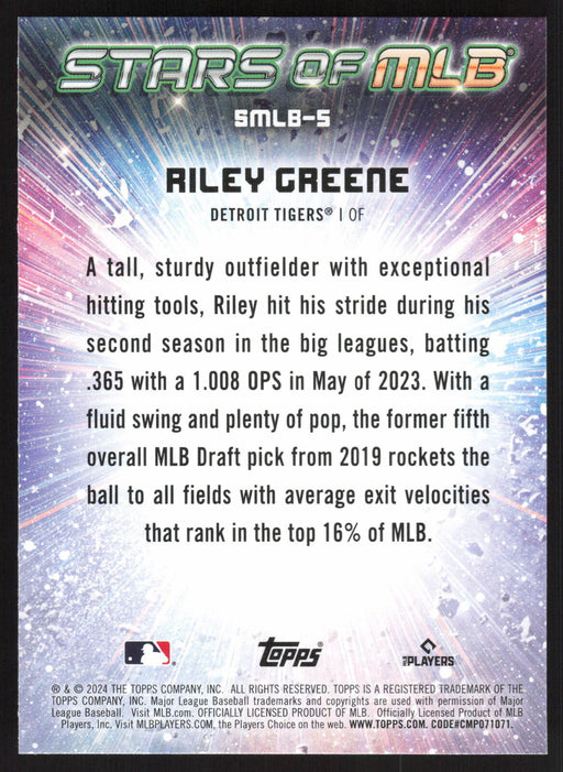 2024 Topps #SMLB-5 Riley Greene Stars of MLB