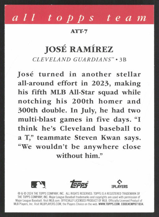 2024 Topps #ATT-7 José Ramírez 2023 All Topps Team