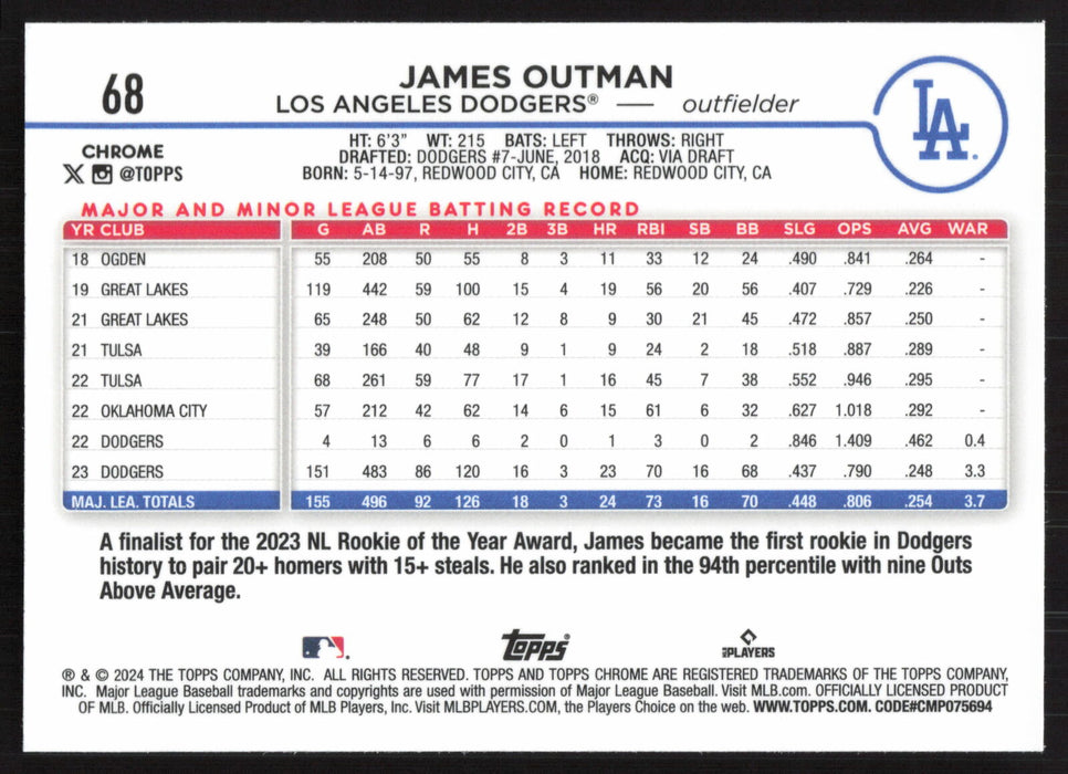 2024 Topps Chrome #68 James Outman