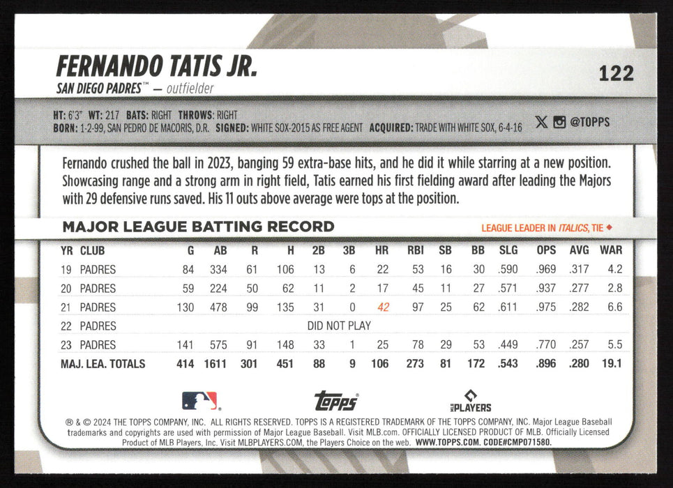 2024 Topps Big League #122 Fernando Tatis Jr.