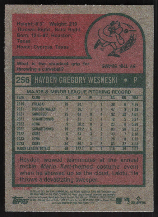 2024 Topps Heritage #256 Hayden Wesneski Base