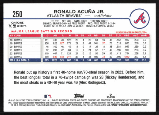 2024 Topps Chrome #250 Ronald Acuña Jr.