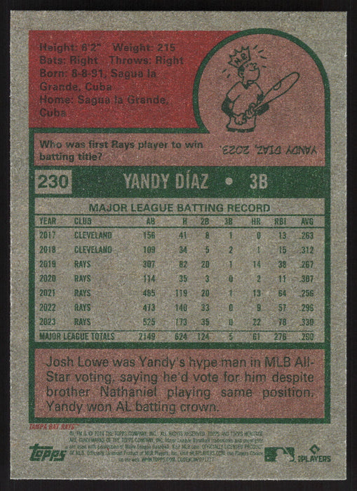 2024 Topps Heritage #230 Yandy Díaz