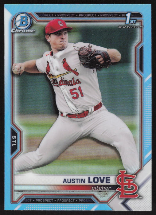 2021 Bowman Draft #BDC-164 Austin Love Chrome Refractor