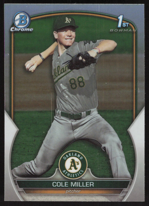 2023 Bowman Draft #BDC-51 Cole Miller Chrome Refractor