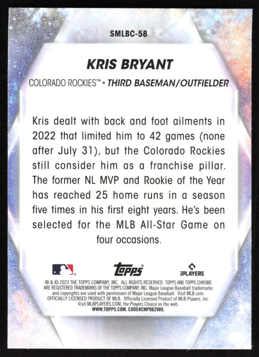 2023 Topps #SMLBC-58 Kris Bryant Stars of MLB Chrome