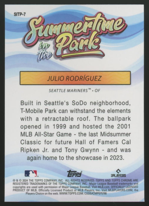 2024 Topps Chrome #SITP-7 Julio Rodríguez Summertime in the Park