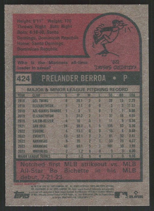 2024 Topps Heritage #424 Prelander Berroa