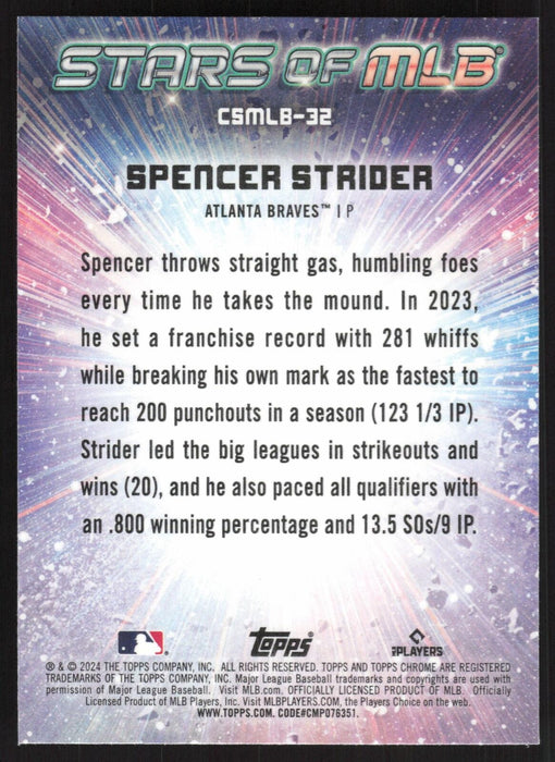 2024 Topps #CSMLB-32 Spencer Strider Stars of MLB Chrome