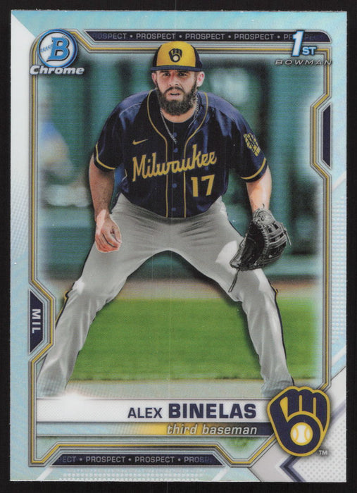 2021 Bowman Draft #BDC-79 Alex Binelas Chrome Refractor