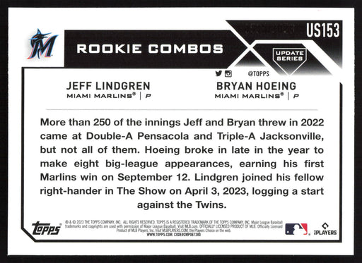 2023 Topps Update #US153 Jeff Lindgren / Bryan Hoeing Gold #/2023