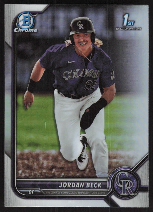 2022 Bowman Draft #BDC-34 Jordan Beck Chrome Refractor