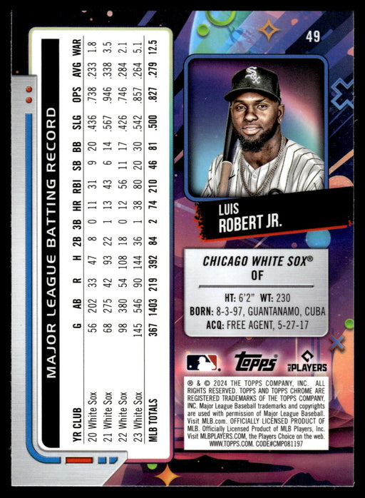 2024 Topps Chrome Cosmic #49 Luis Robert Jr.