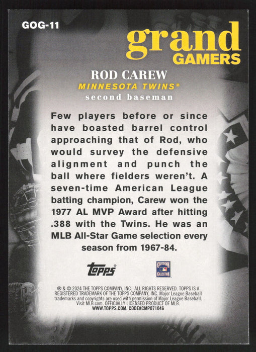 2024 Topps #GOG-11 Rod Carew Grand Gamers