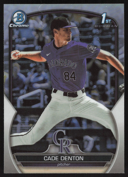 2023 Bowman Draft #BDC-22 Cade Denton Chrome Refractor