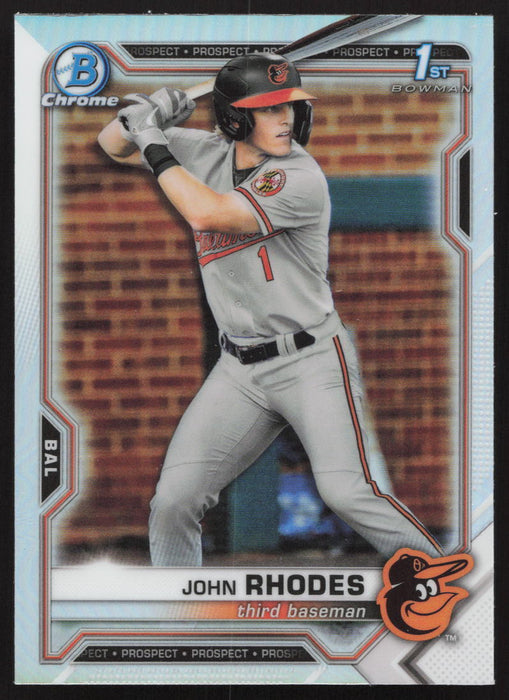 2021 Bowman Draft #BDC-80 John Rhodes Chrome Refractor