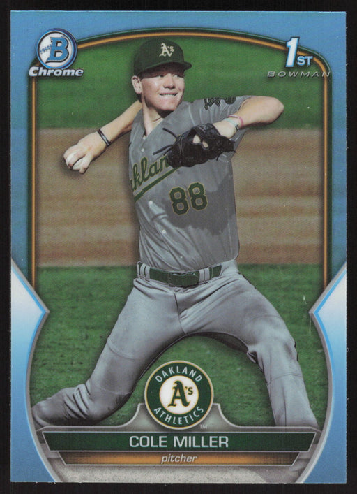 2023 Bowman Draft #BDC-51 Cole Miller Chrome Sky Blue Refractor