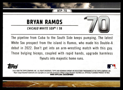 2023 Bowman #BTP-70 Bryan Ramos Bowman Scouts Top 100