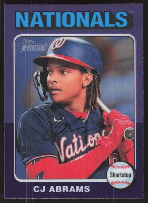 2024 Topps Heritage #446 CJ Abrams Chrome Purple Refractor