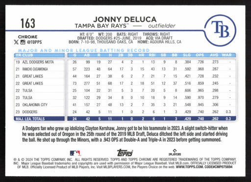 2024 Topps Chrome #163 Jonny Deluca