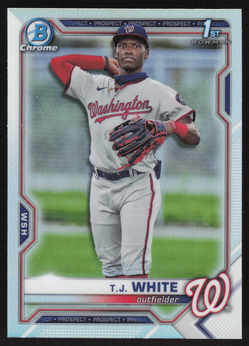 2021 Bowman Draft #BDC-157 T.J. White Chrome Refractor