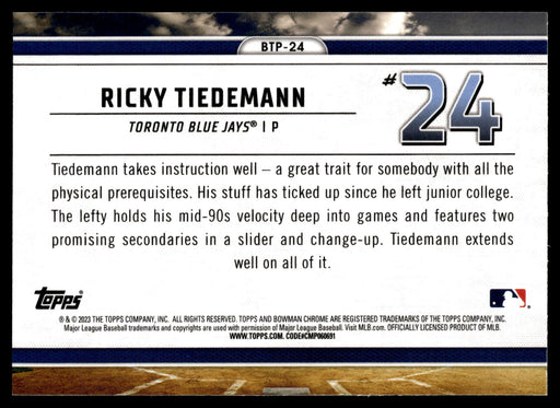 2023 Bowman #BTP-24 Ricky Tiedemann Bowman Scouts Top 100