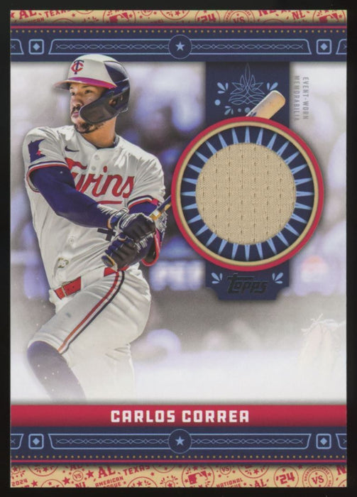 2024 Topps Update #ASR-CC Carlos Correa All-Star Stitches Relics