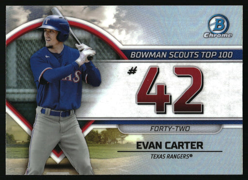 2023 Bowman #BTP-42 Evan Carter Bowman Scouts Top 100