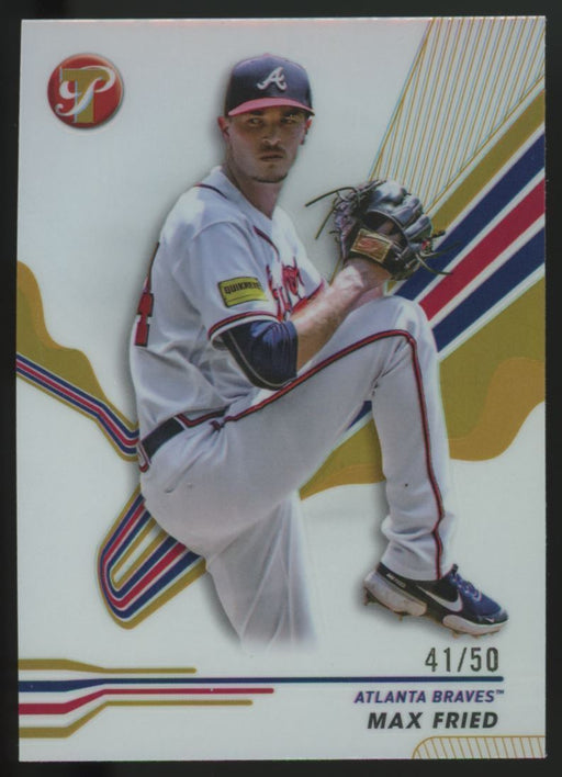 2024 Topps Pristine #100 Max Fried Gold Refractor #/50