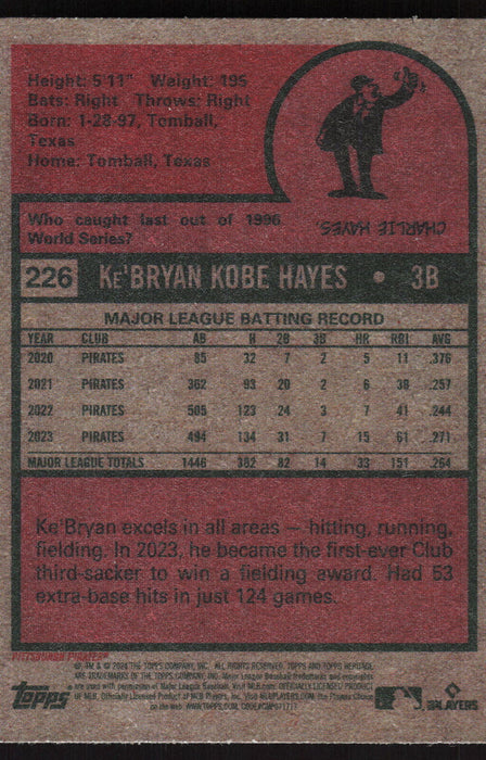 2024 Topps Heritage #226 Ke'Bryan Hayes Base