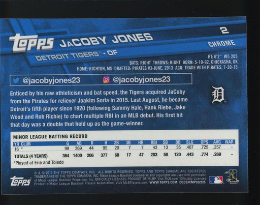 2017 Topps Chrome #2 JaCoby Jones