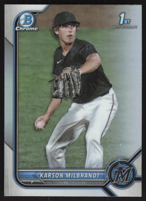 2022 Bowman Draft #BDC-87 Karson Milbrandt Chrome Refractor