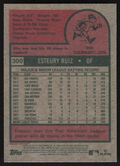 2024 Topps Heritage #300 Esteury Ruiz Base