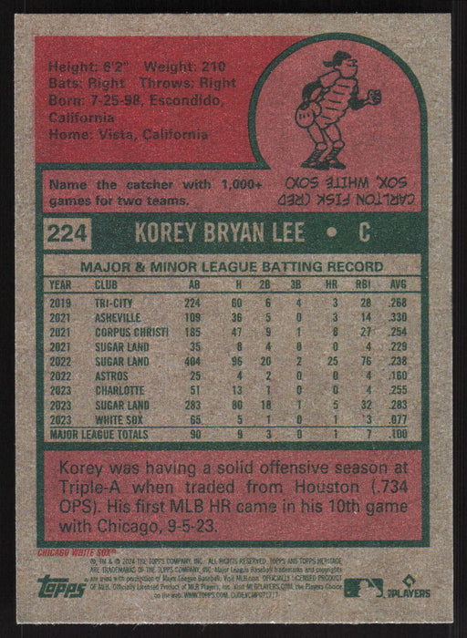 2024 Topps Heritage #224 Korey Lee Base