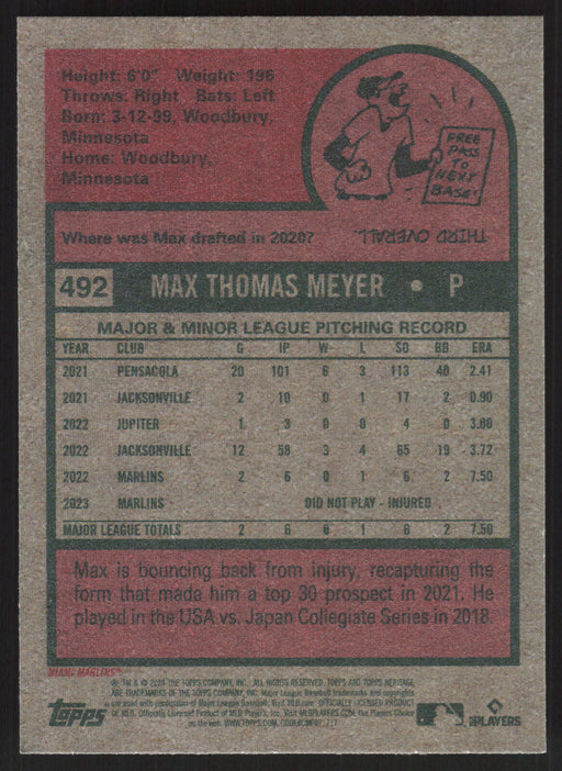 2024 Topps Heritage #492 Max Meyer