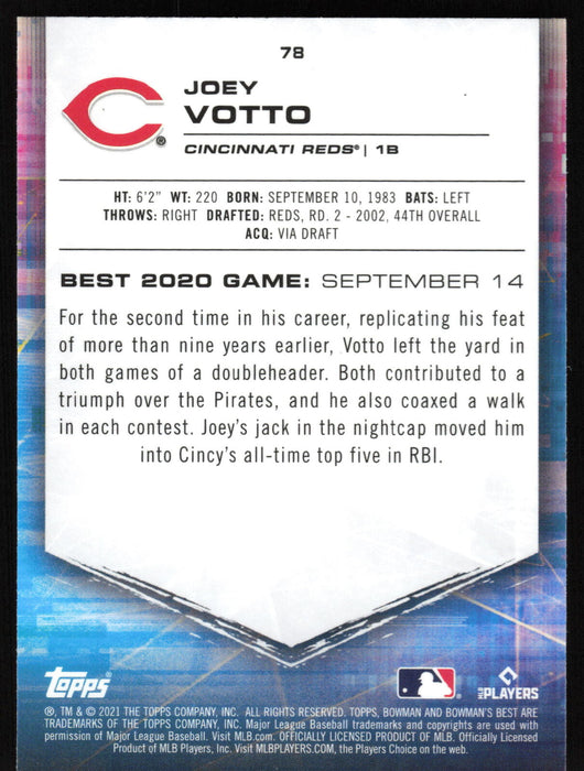 2021 Bowman's Best #78 Joey Votto