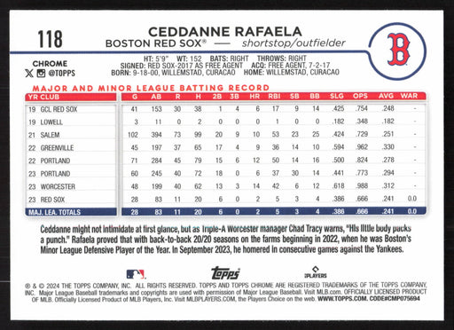 2024 Topps Chrome #118 Ceddanne Rafaela