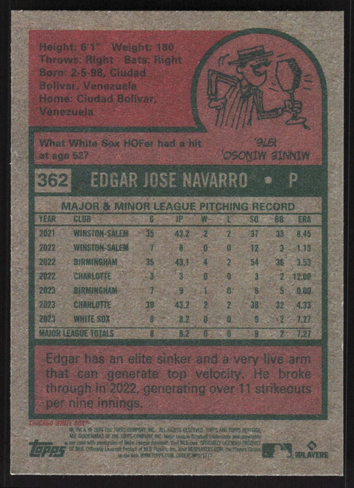 2024 Topps Heritage #362 Edgar Navarro