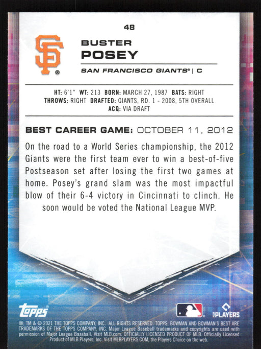 2021 Bowman's Best #48 Buster Posey