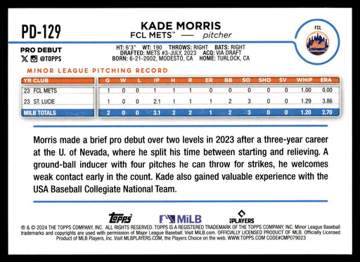 2024 Topps Pro Debut #PD-129 Kade Morris