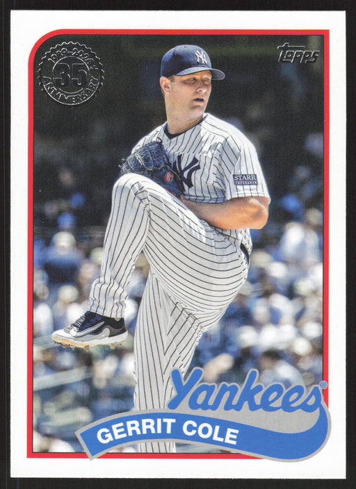 2024 Topps #89B-92 Gerrit Cole 1989 Topps Baseball 35th Anniversary Blue