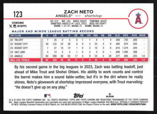 2024 Topps Chrome #123 Zach Neto