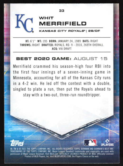 2021 Bowman's Best #33 Whit Merrifield