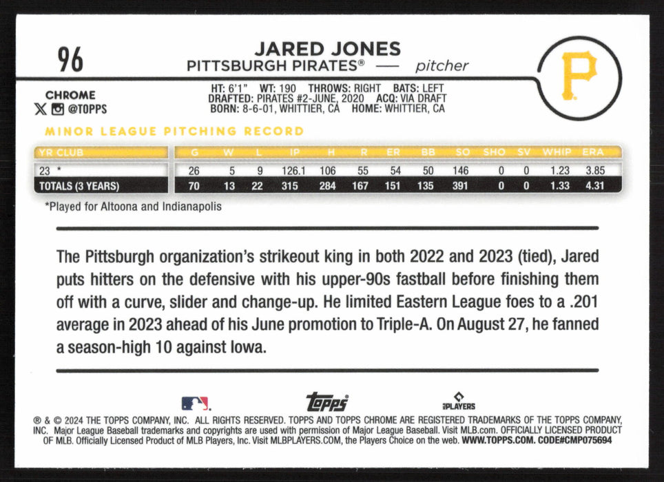 2024 Topps Chrome #96 Jared Jones